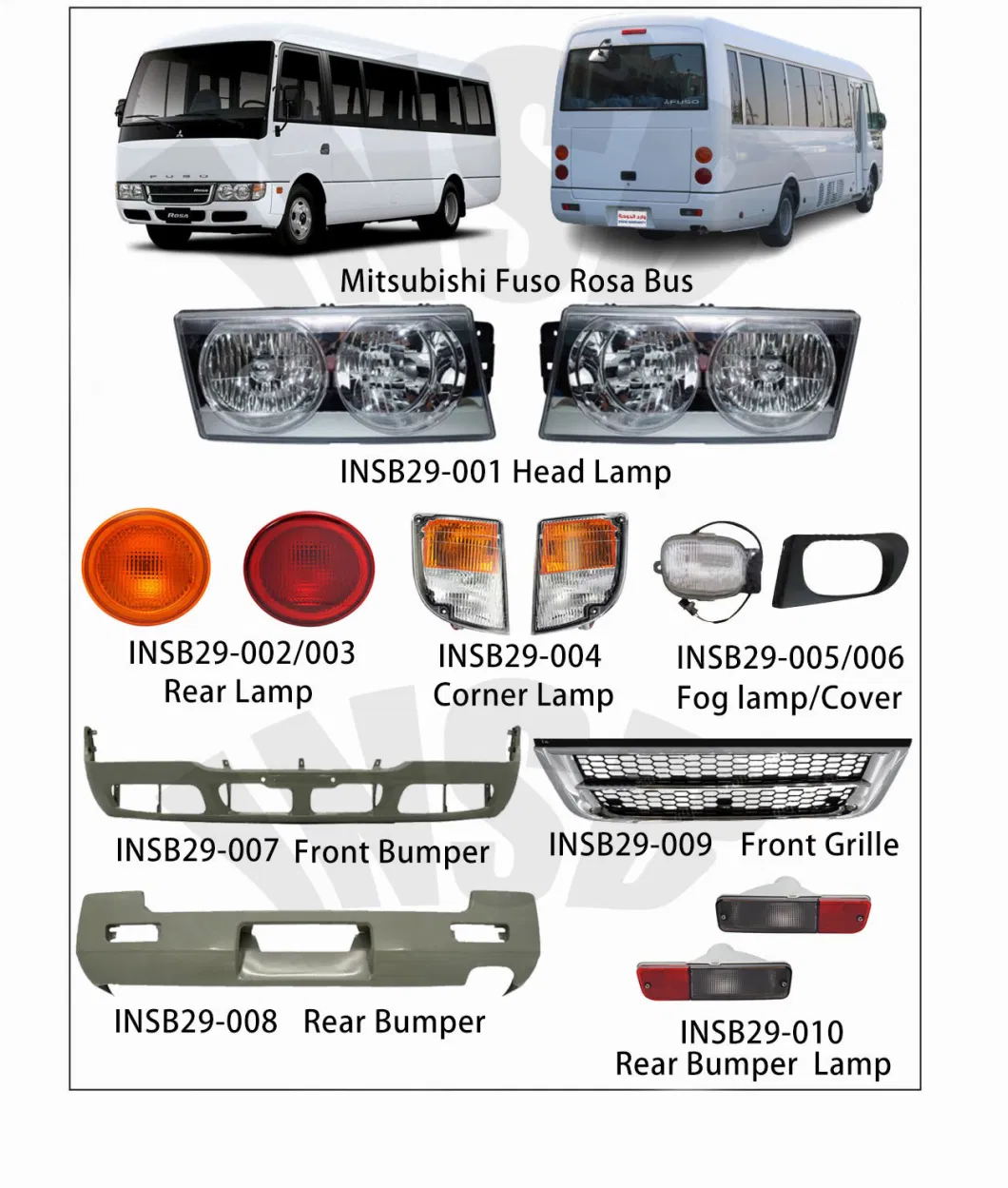 Mitsubishi Fuso Rosa Bus Spare Parts